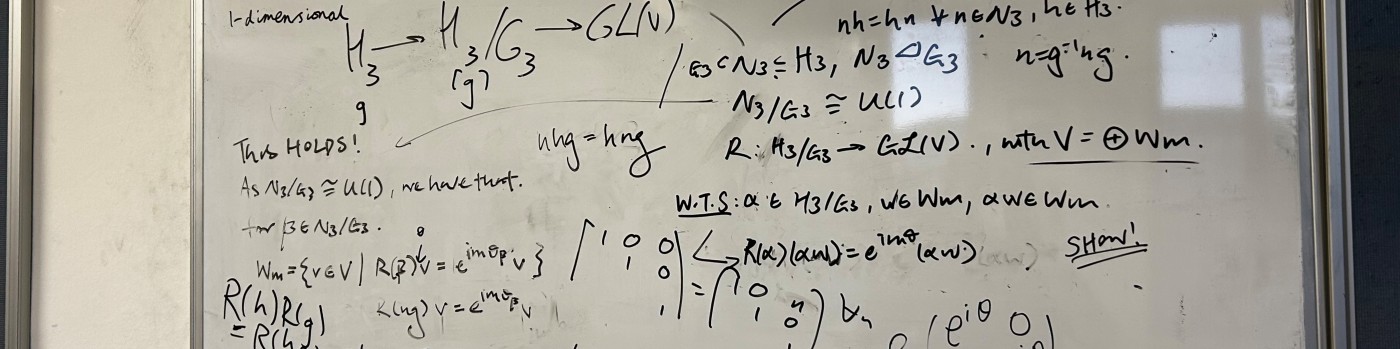 Whiteboard with maths